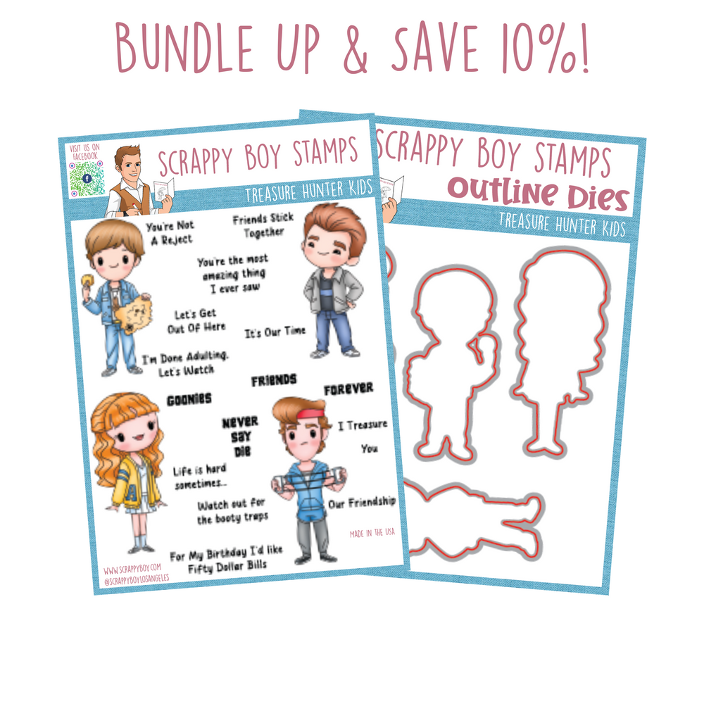 
                  
                    Bundle - Treasure Hunter Kids Stamp & Outline Dies scrappyboystamps
                  
                