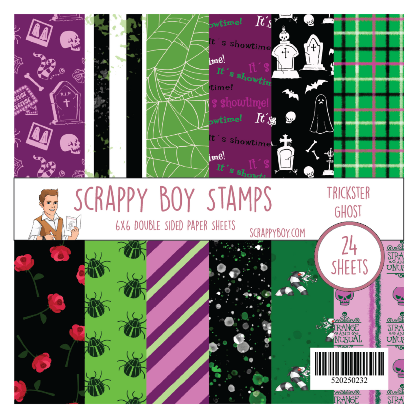 Trickster Ghost 6x6 Paper Pack scrappyboystamps