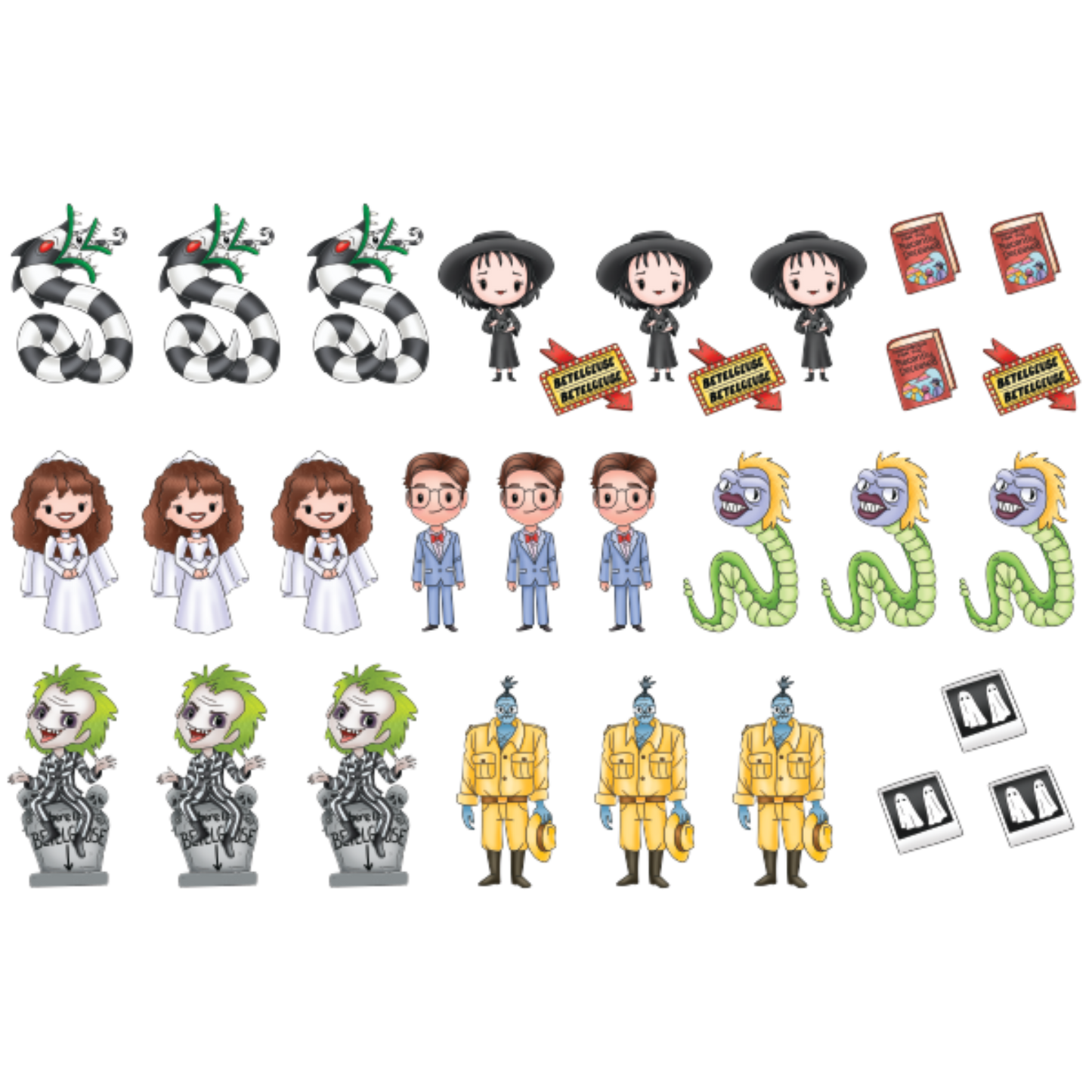 Trickster Ghost - Colored Die Cut Pieces Scrappy Boy Stamps