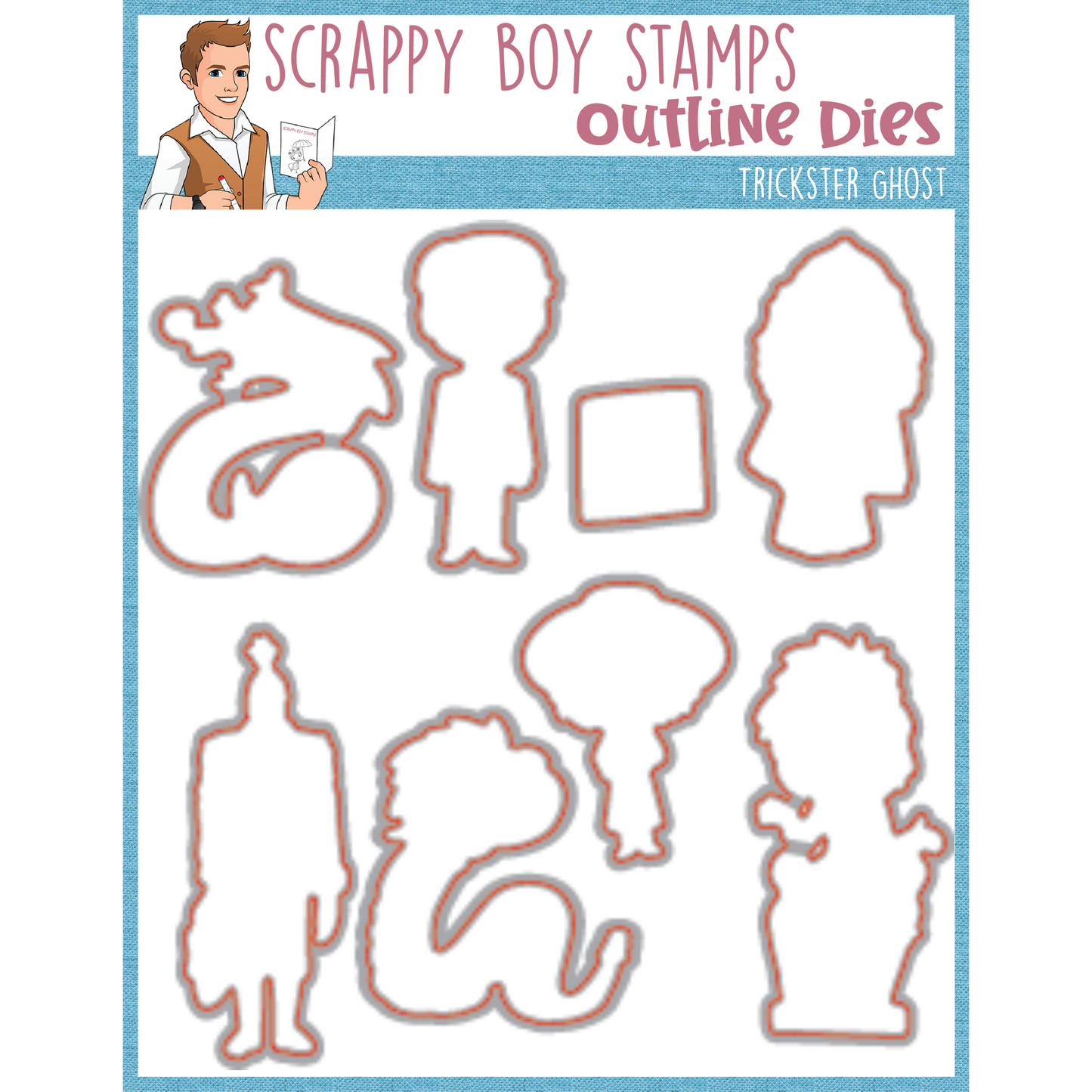 Outline Dies - Trickster Ghost scrappyboystamps