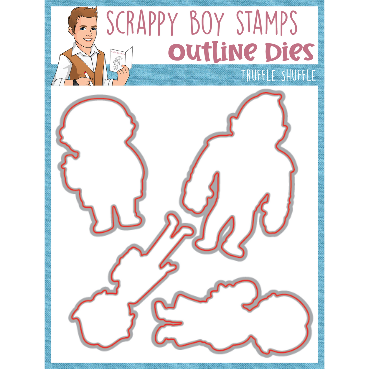 Outline Dies - Truffle Shuffle scrappyboystamps