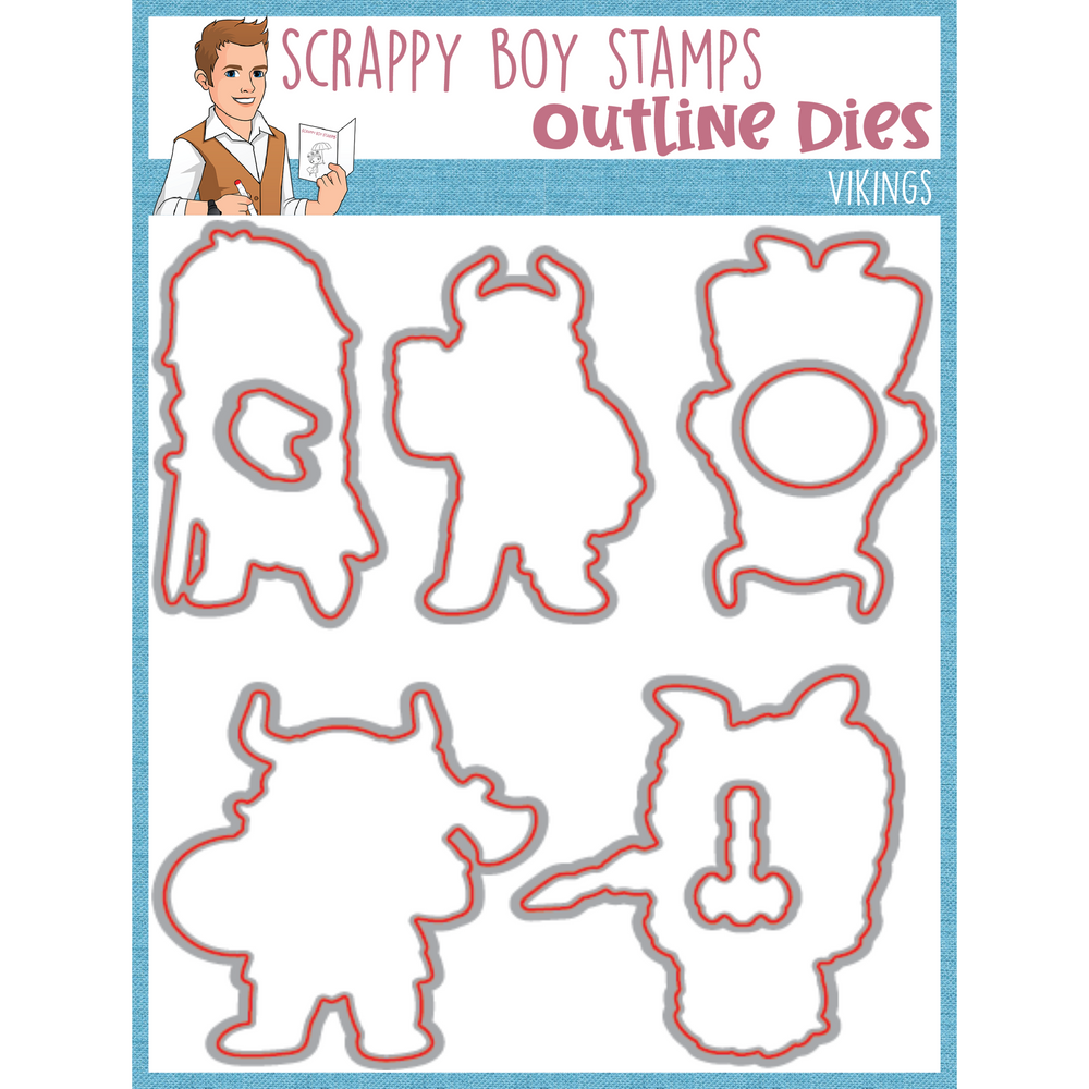 Outline Dies - Vikings scrappyboystamps