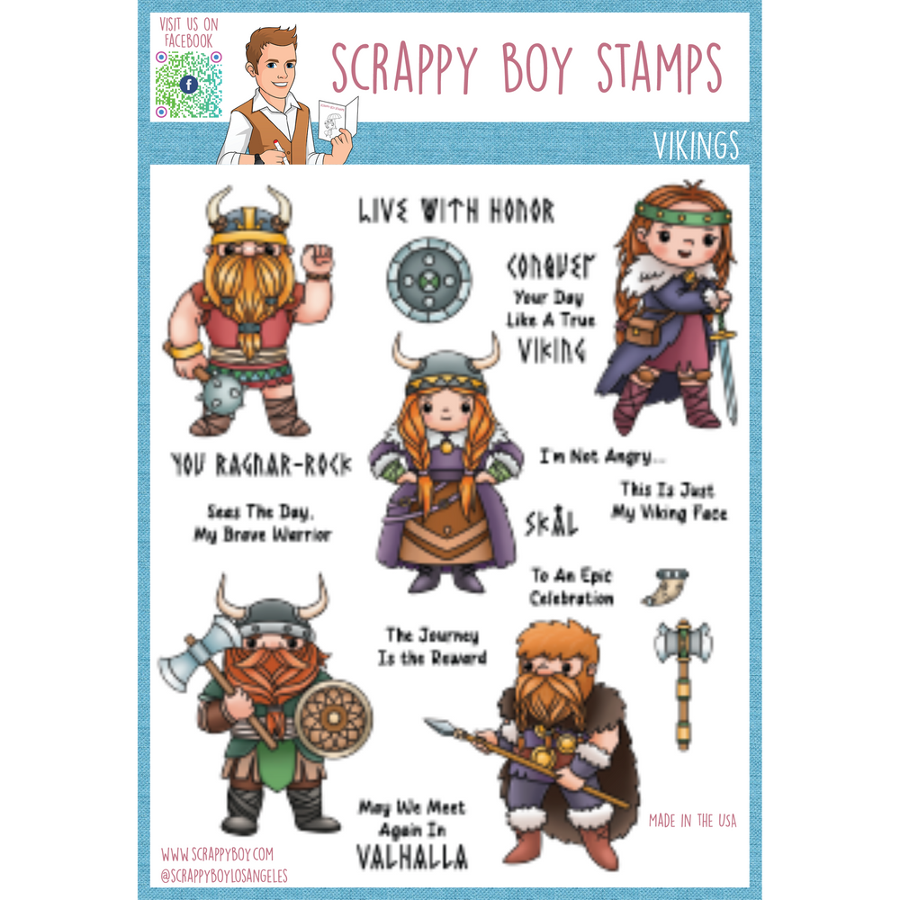 Vikings - 6x8 Stamp Set Scrappy Boy Stamps