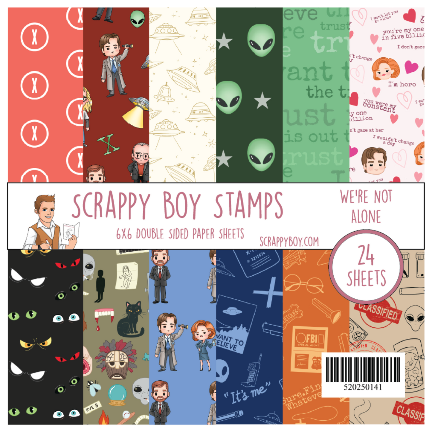 We're Not Alone 6x6 Paper Pack scrappyboystamps