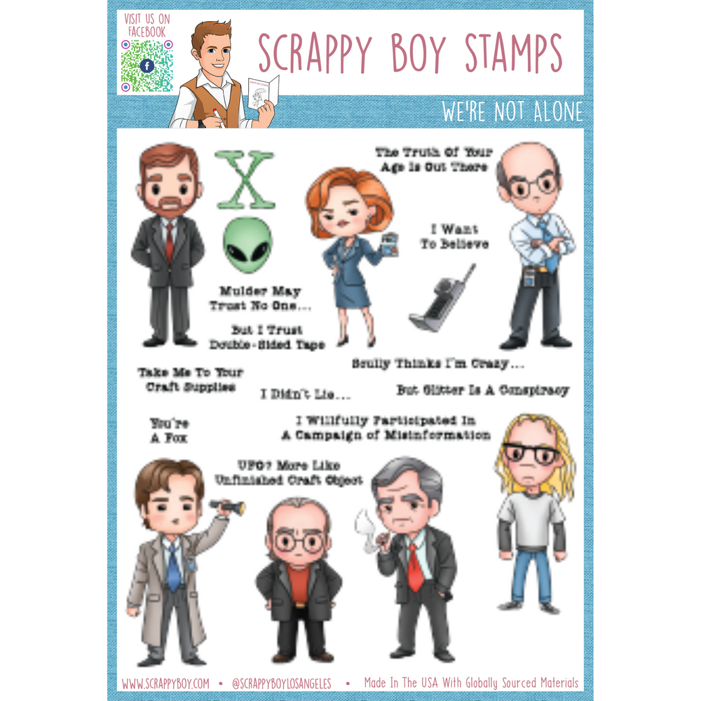 We're Not Alone - 6x8 Stamp Set Scrappy Boy Stamps