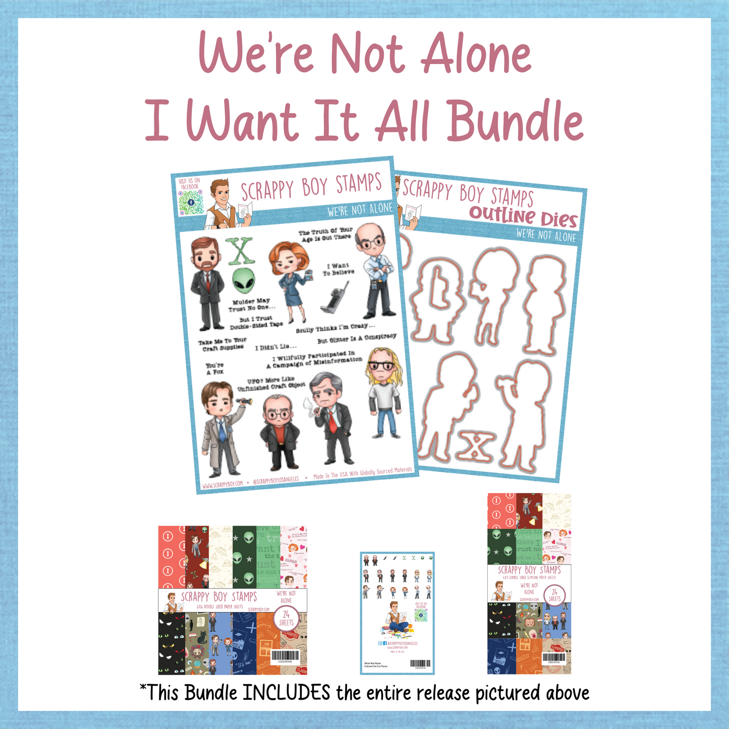 I Want It All Bundle - We're Not Alone Scrappy Boy Stamps