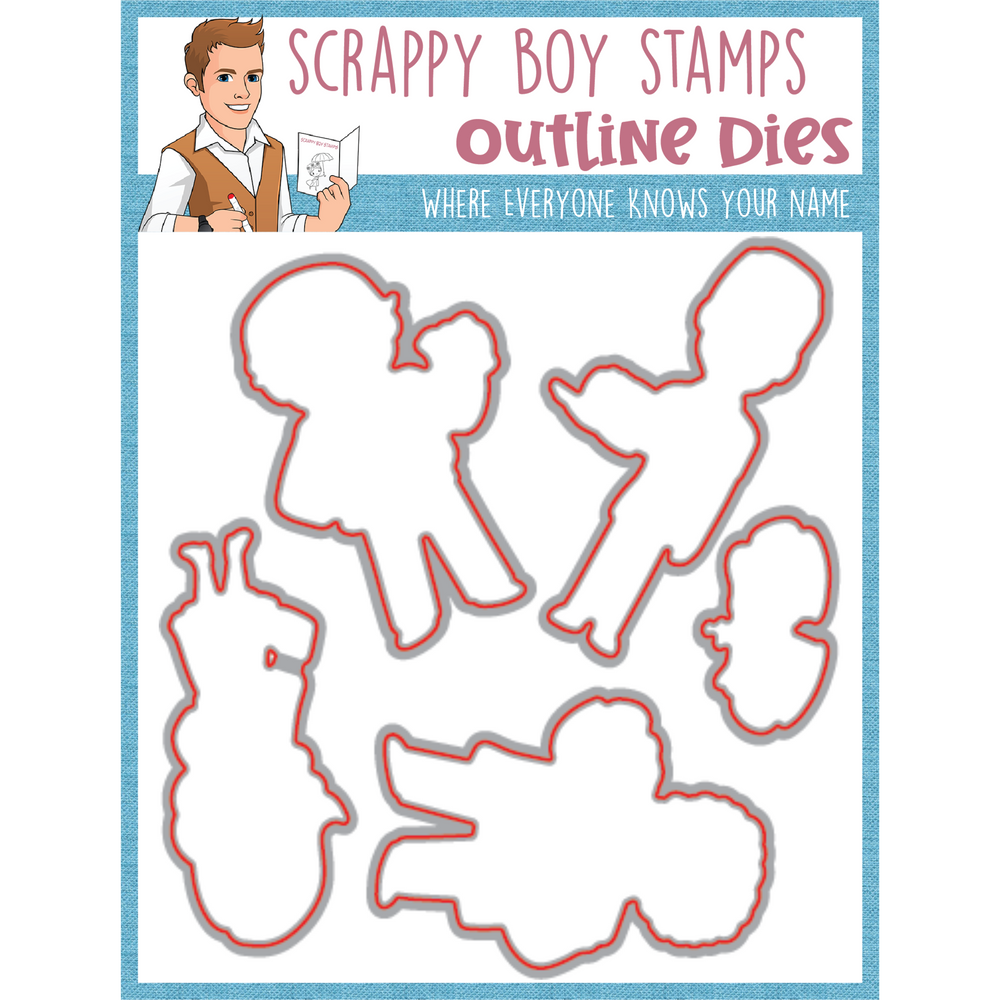 Outline Dies - Where Everyone Knows Your Name scrappyboystamps