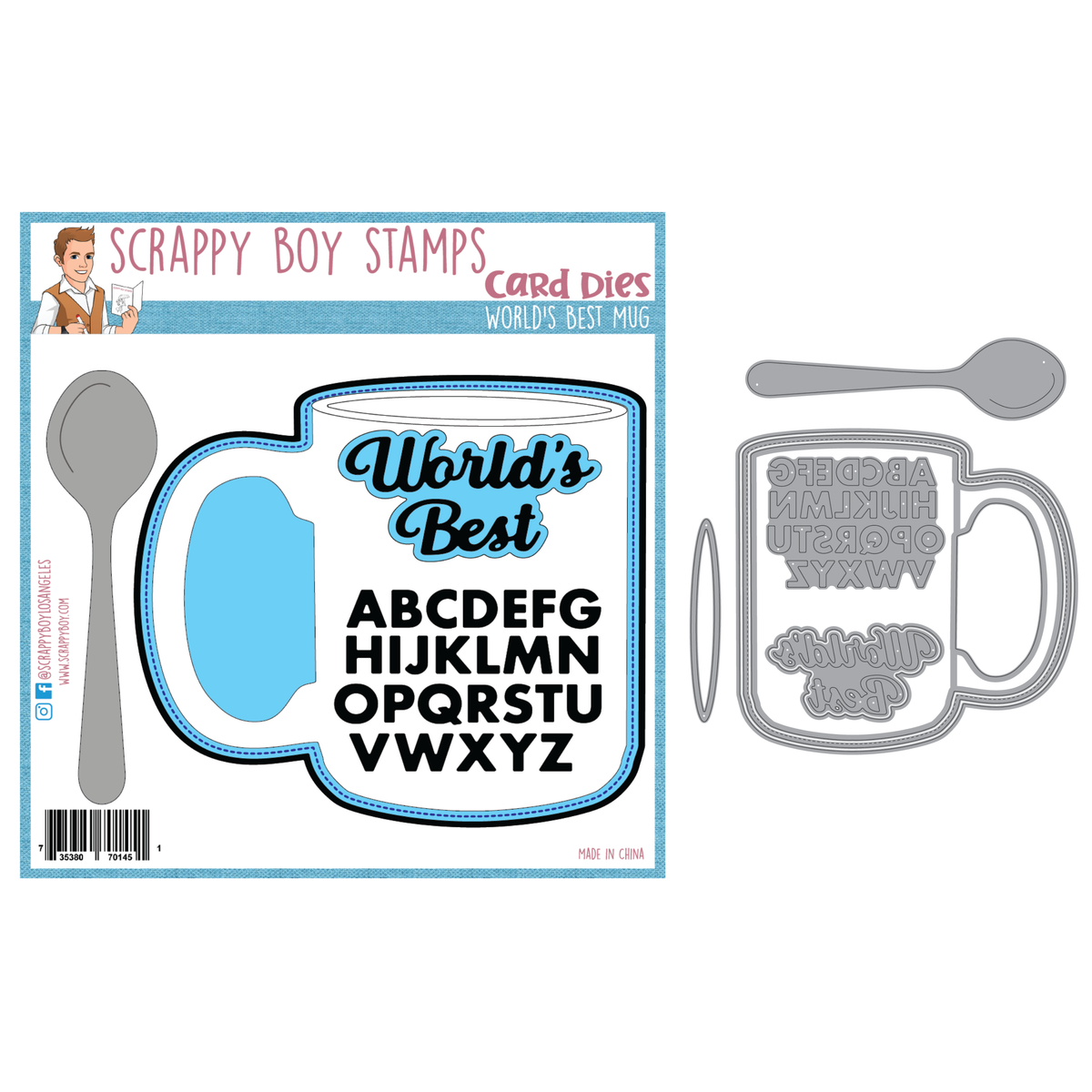 World's Best Mug Die Set scrappyboystamps