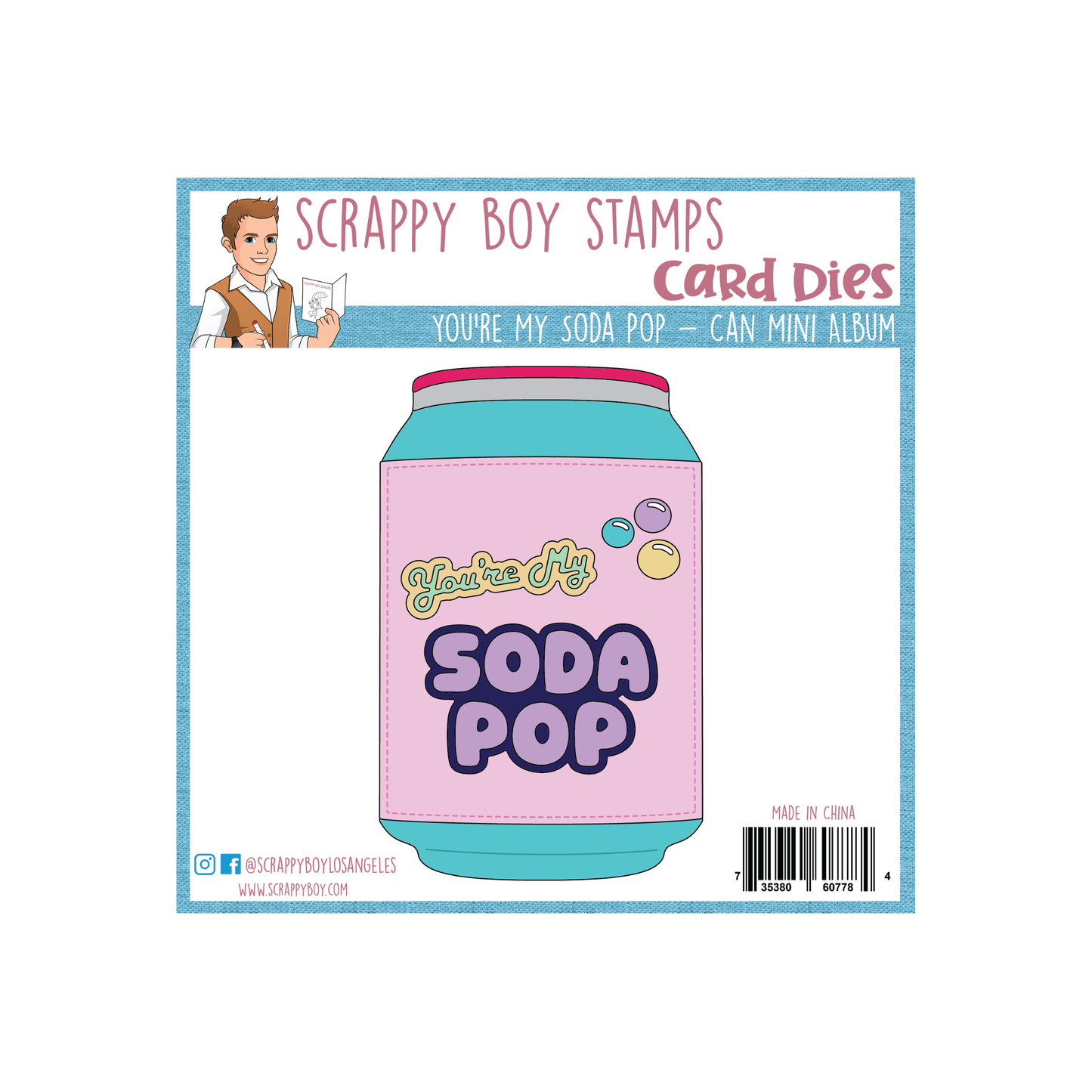 You're My Soda Pop - Can Mini Album Die Set scrappyboystamps