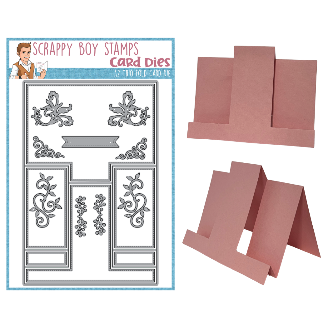 A2 Trio Fold Card Die scrappyboystamps