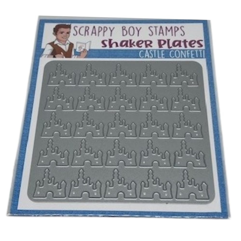 Castle Shaker Confetti Plate scrappyboystamps