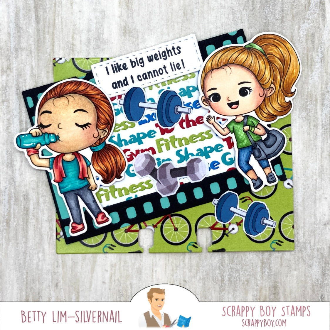 
                  
                    Cute Girls Let's Work Out - 6x8 Stamp Set
                  
                