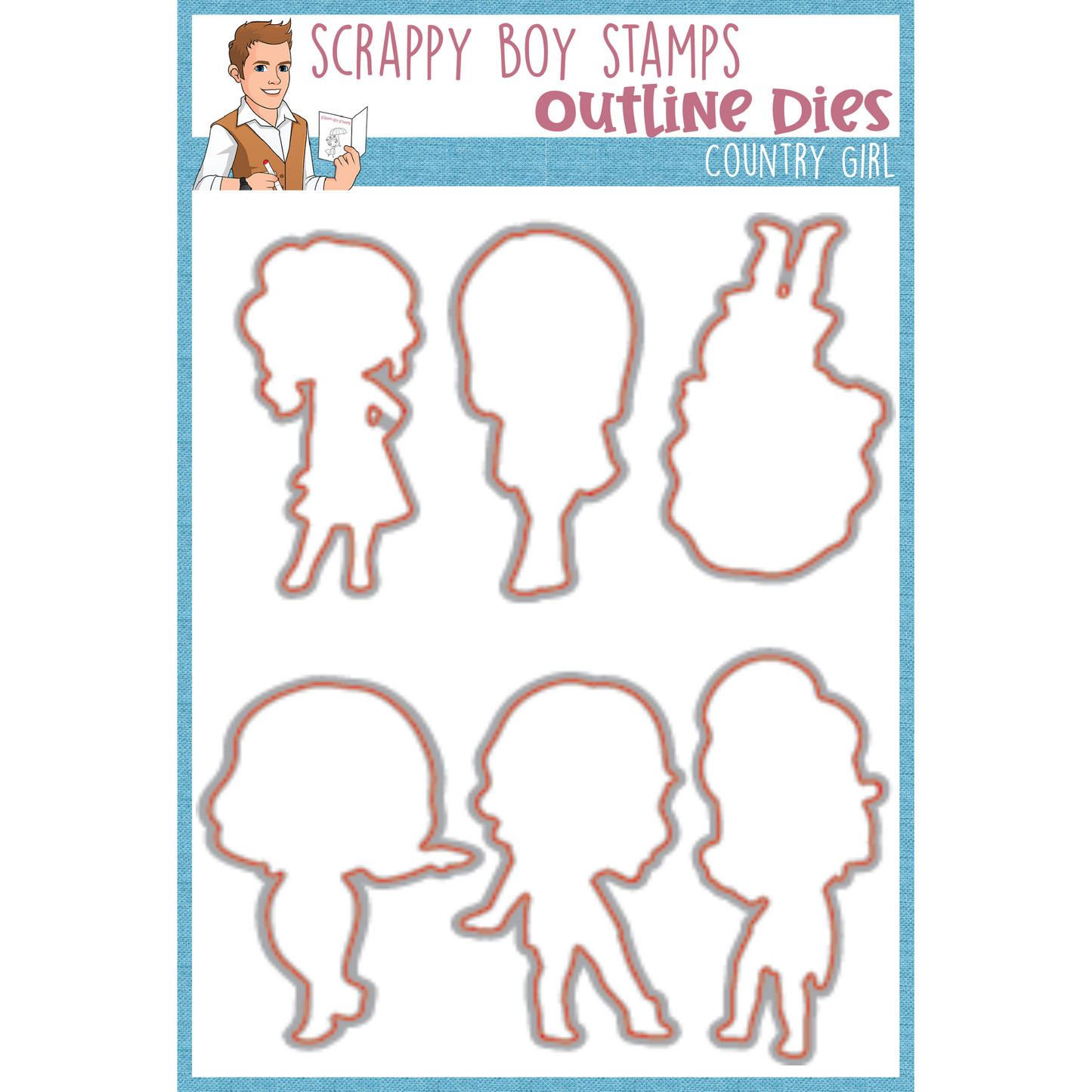 
                  
                    Outline Dies - Country Girl scrappyboystamps
                  
                