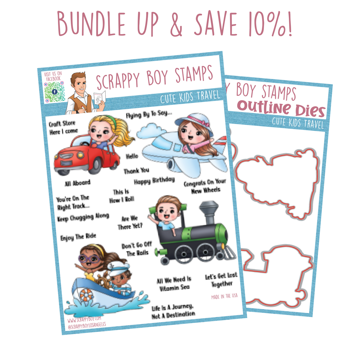 
                  
                    Bundle - Cute Kids Travel Stamp & Outline Dies scrappyboystamps
                  
                