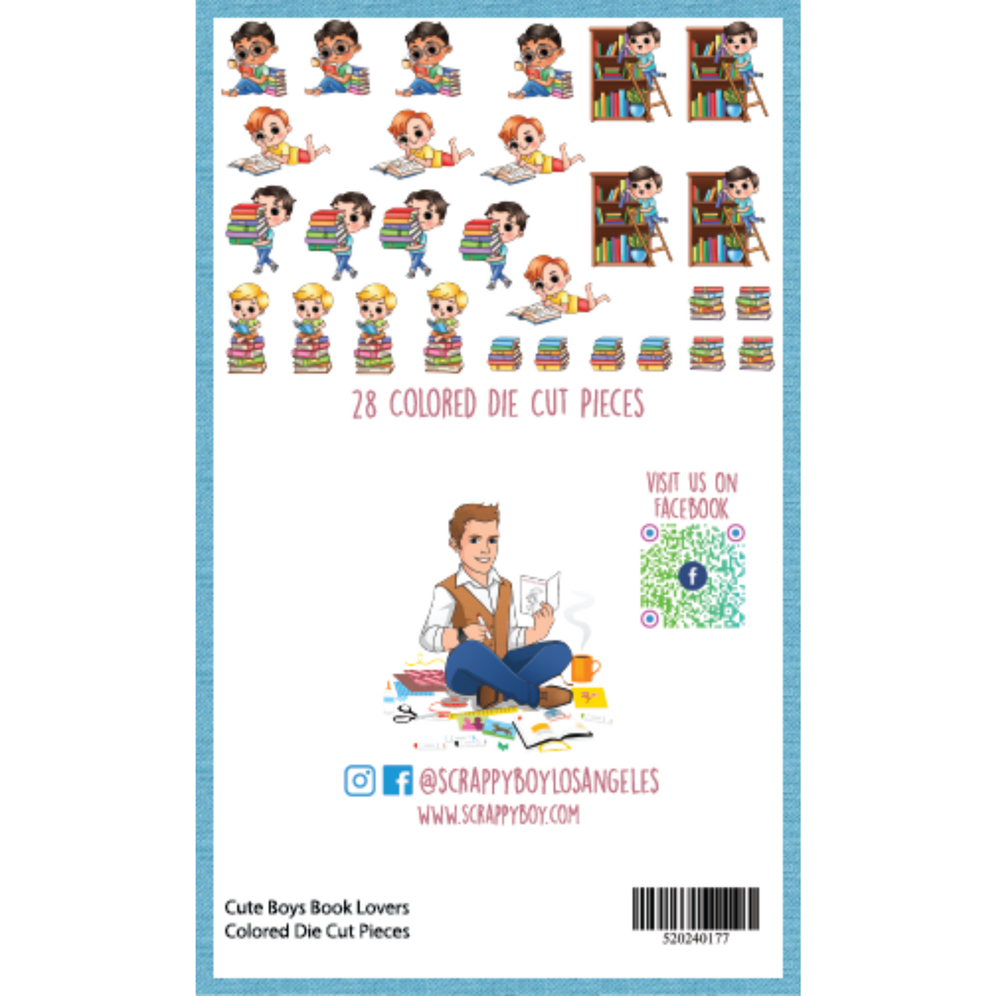 
                  
                    Cute Boys Book Lovers - Colored Die Cut Pieces Scrappy Boy Stamps
                  
                