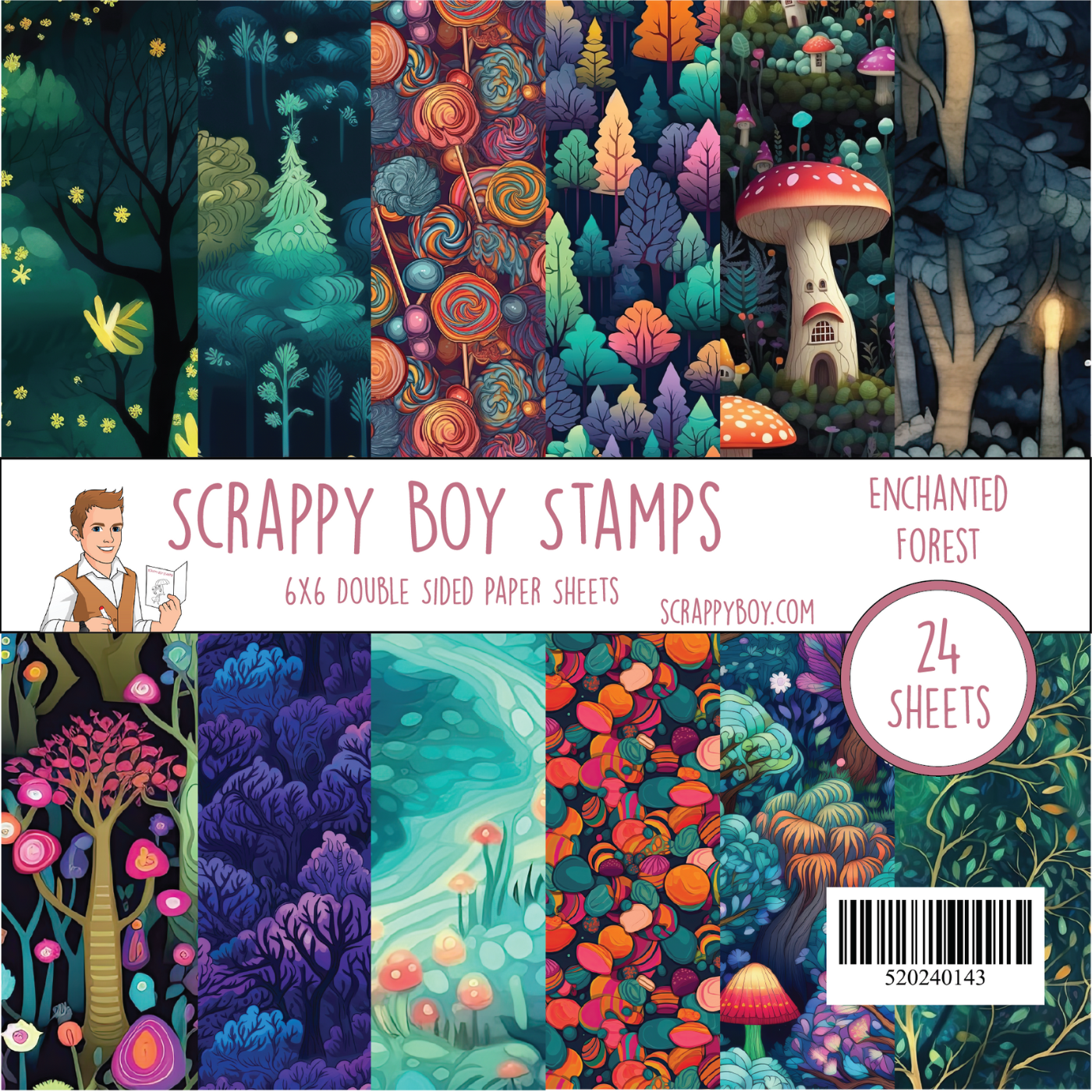 Enchanted Forest 6x6 Paper Pack scrappyboystamps