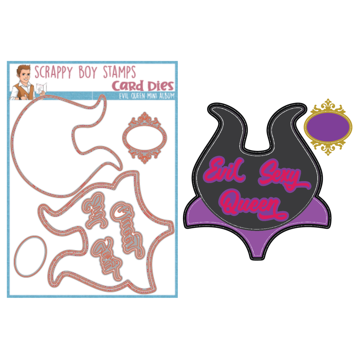 Evil Queen Mini Album Die Set scrappyboystamps