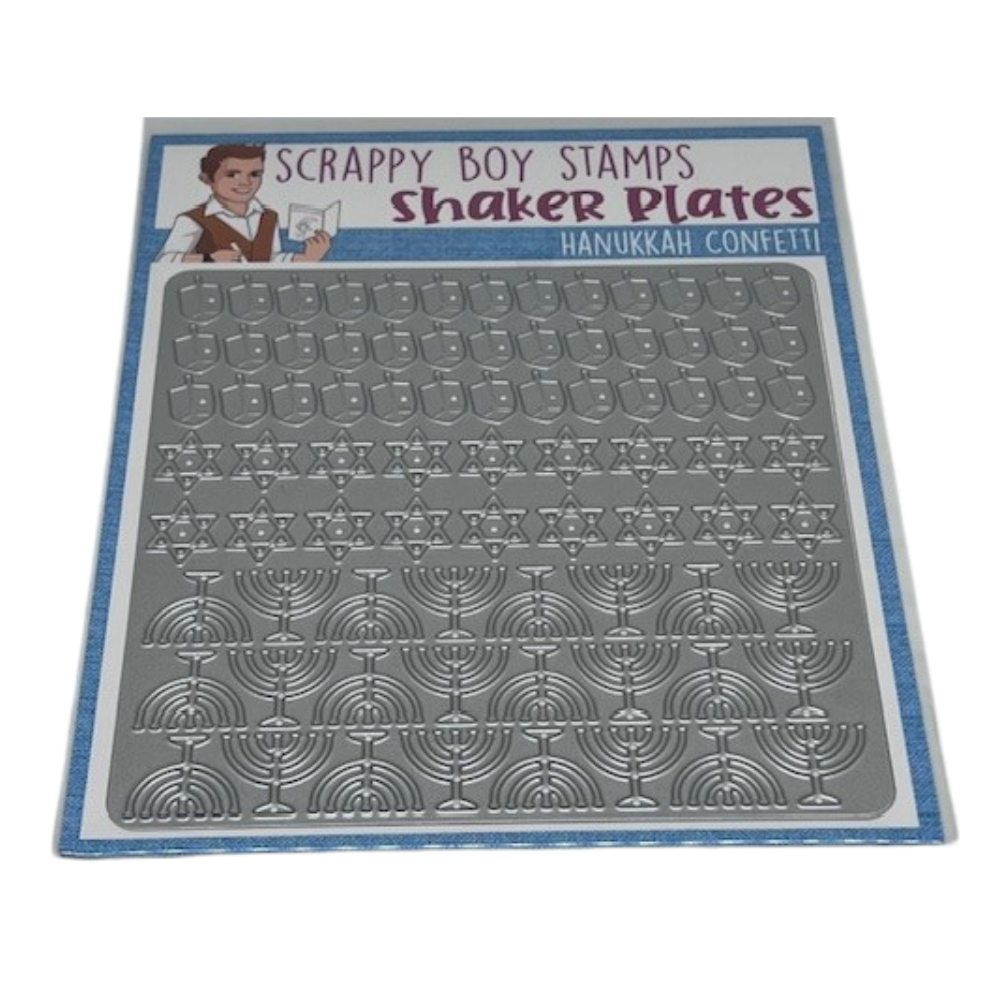 Hanukkah Shaker Confetti Plate Show Copy scrappyboystamps