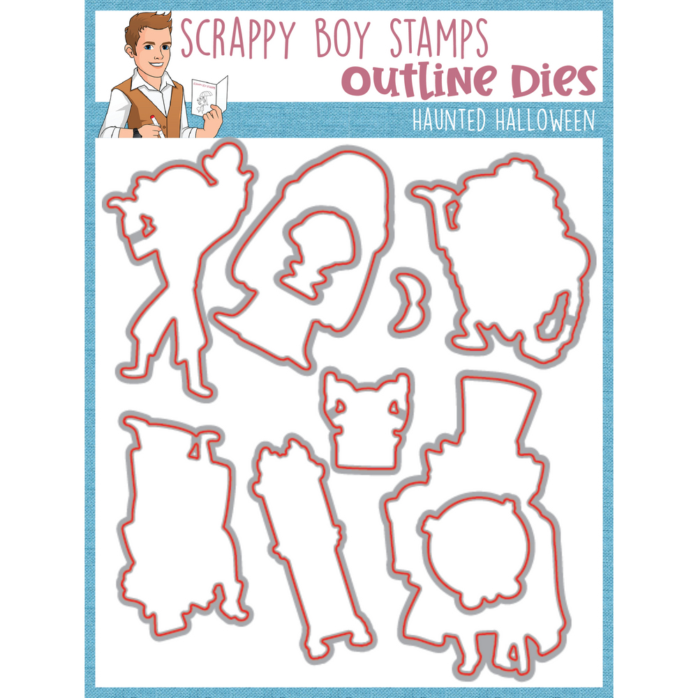 Outline Dies - Haunted Halloween scrappyboystamps