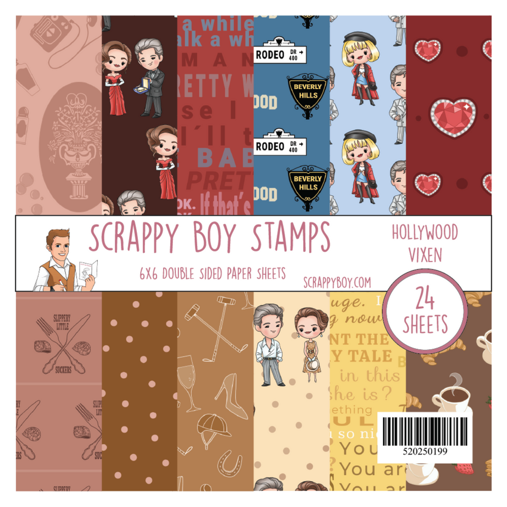 Hollywood Vixen 6x6 Paper Pack scrappyboystamps