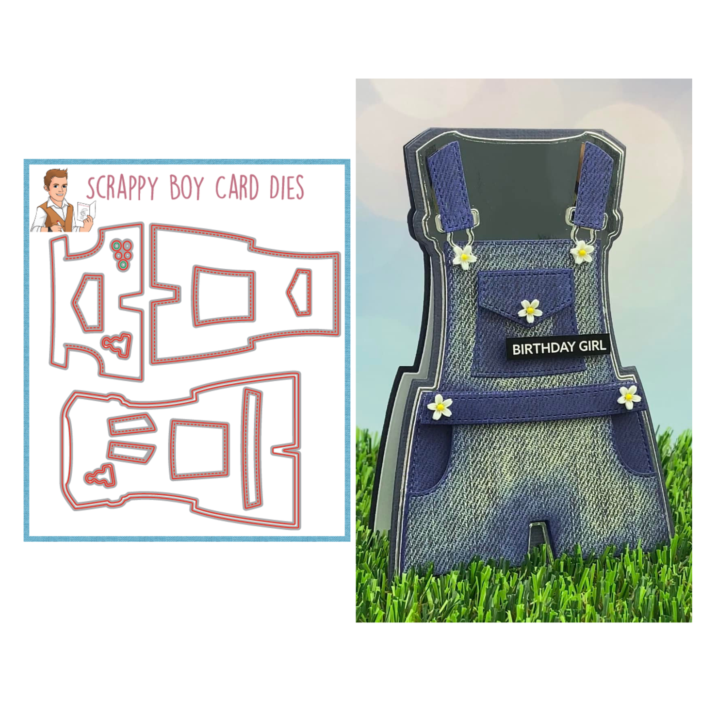 Overall Shaped Card Die scrappyboystamps