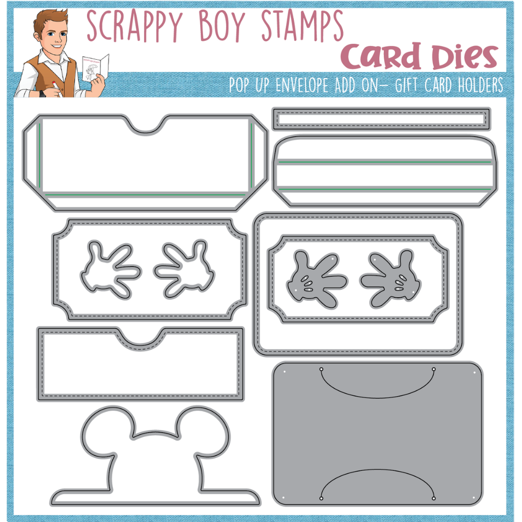 Pop Up Envelope Add On - Gift Card Holders Die Set scrappyboystamps