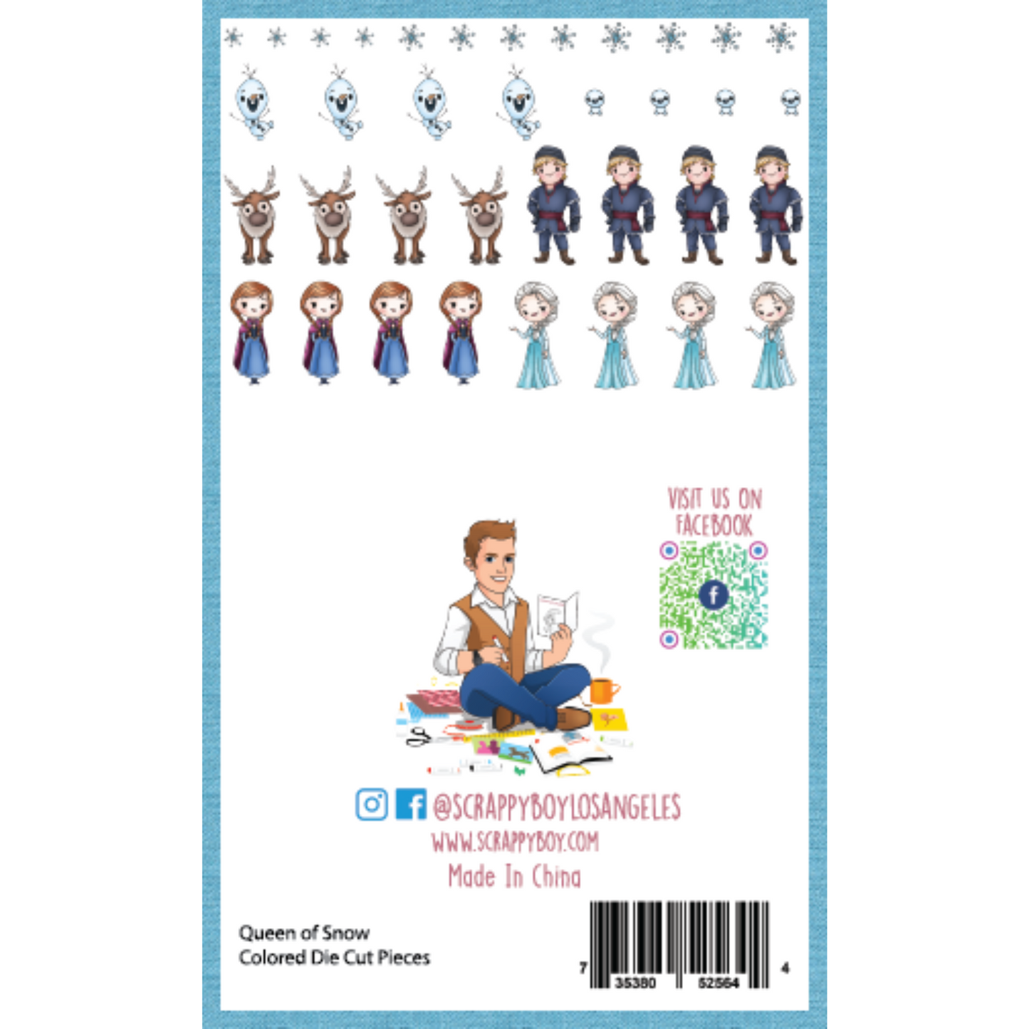 Queen of Snow - Colored Die Cut Pieces Scrappy Boy Stamps