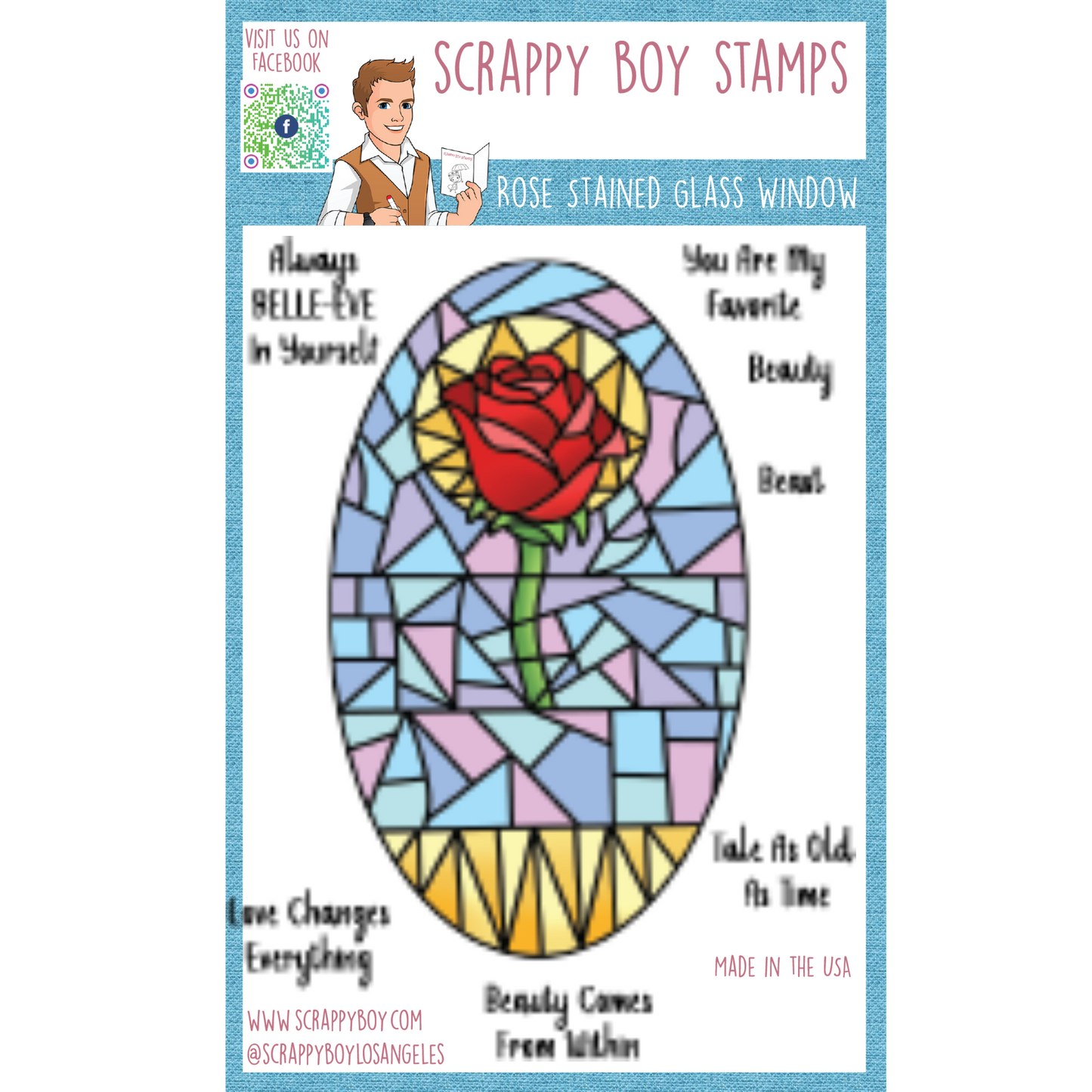 
                  
                    Rose Stained Glass Window - 4x6 Stamp scrappyboystamps
                  
                