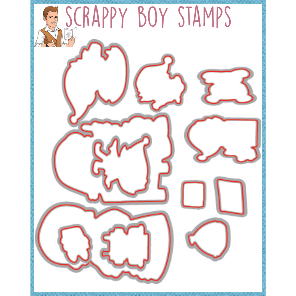 
                  
                    Bundle -  Santa's Workshop Stamp & Outline Dies scrappyboystamps
                  
                