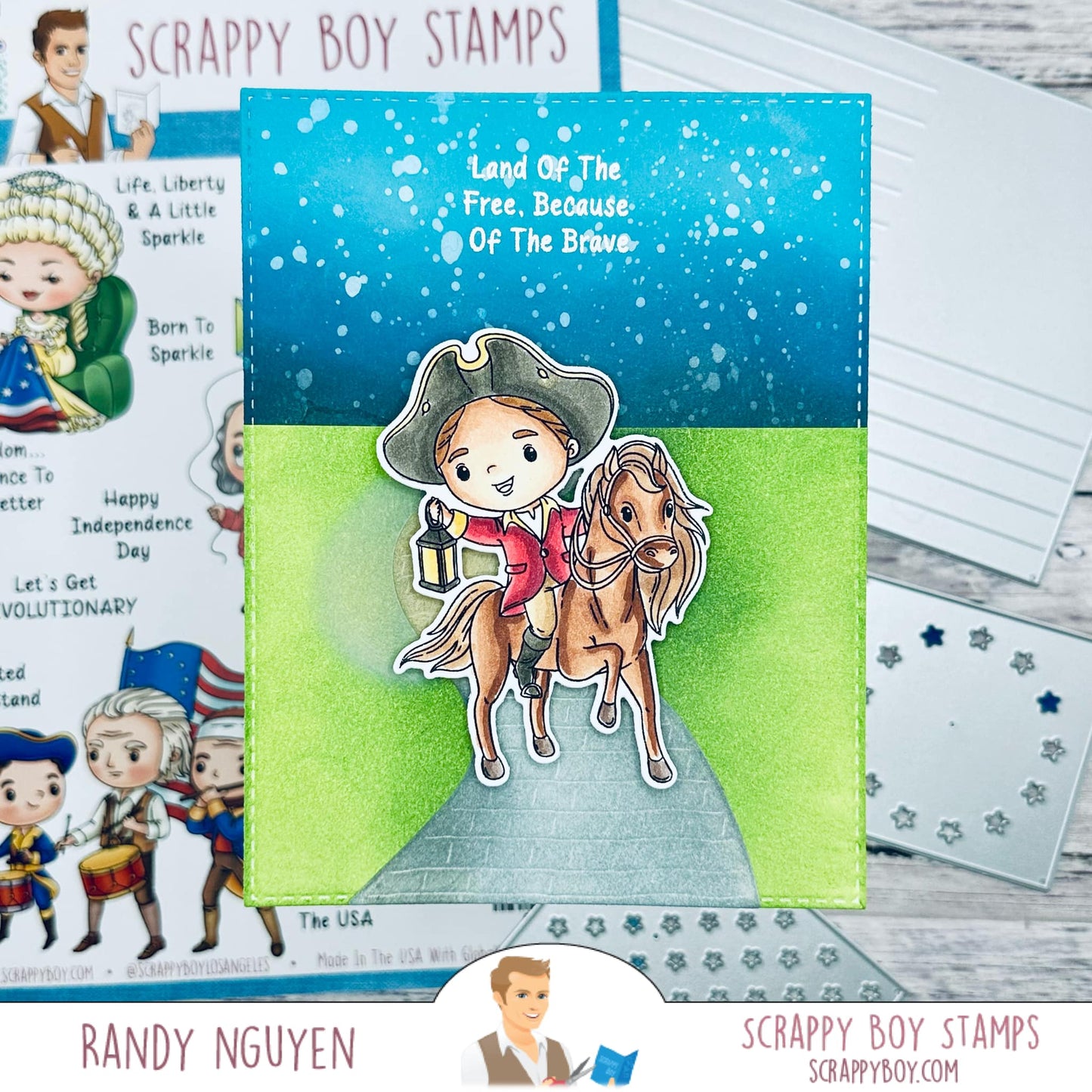 
                  
                    Bundle - Spirit of 1776 Stamp & Outline Dies Scrappy Boy Stamps
                  
                