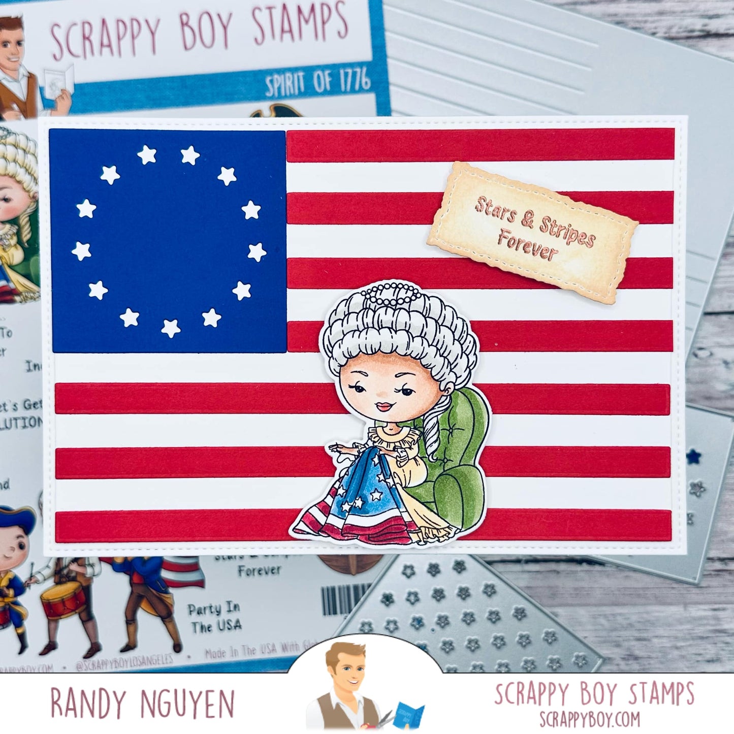 
                  
                    Bundle - Spirit of 1776 Stamp & Outline Dies Scrappy Boy Stamps
                  
                