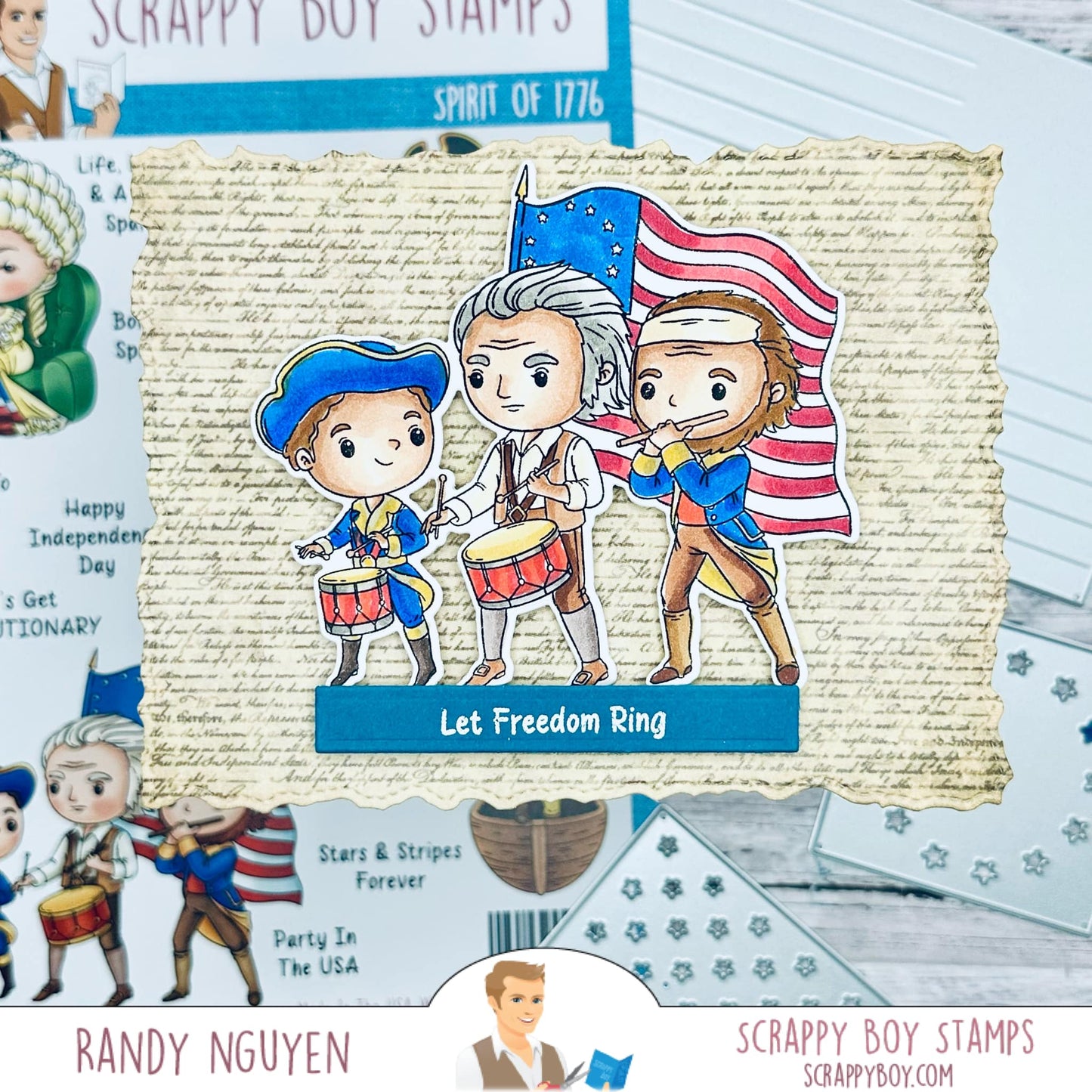 
                  
                    Bundle - Spirit of 1776 Stamp & Outline Dies Scrappy Boy Stamps
                  
                