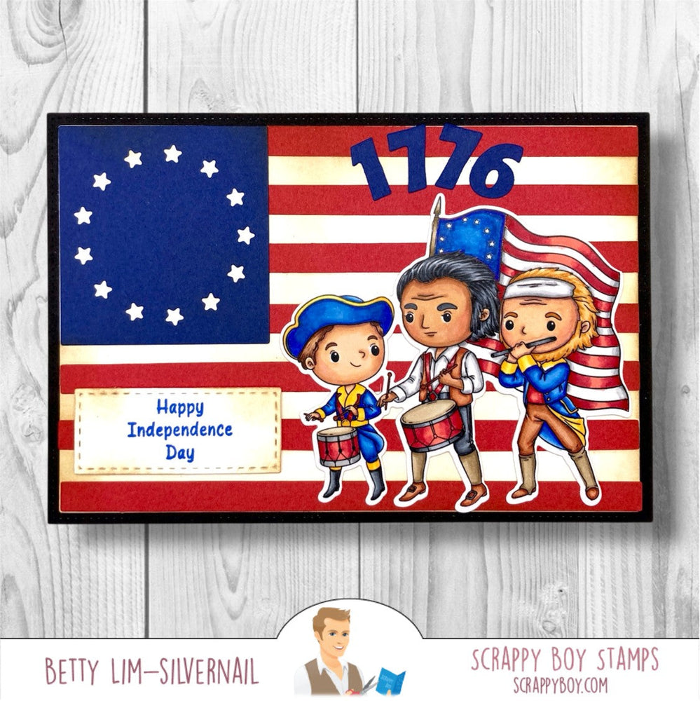 
                  
                    Bundle - Spirit of 1776 Stamp & Outline Dies Scrappy Boy Stamps
                  
                