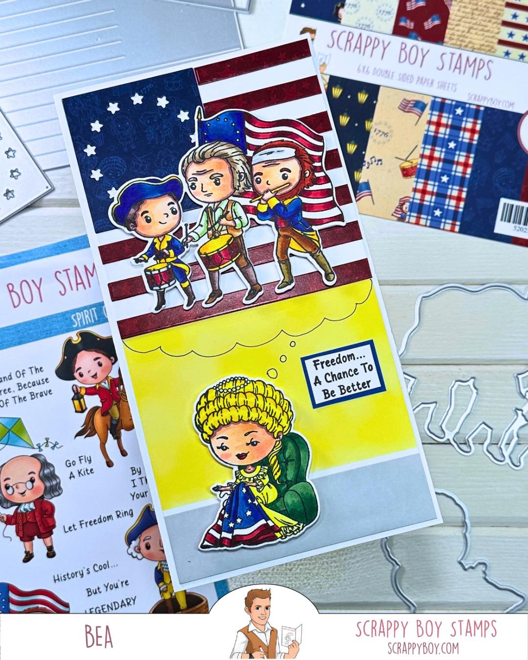 
                  
                    Bundle - Spirit of 1776 Stamp & Outline Dies Scrappy Boy Stamps
                  
                