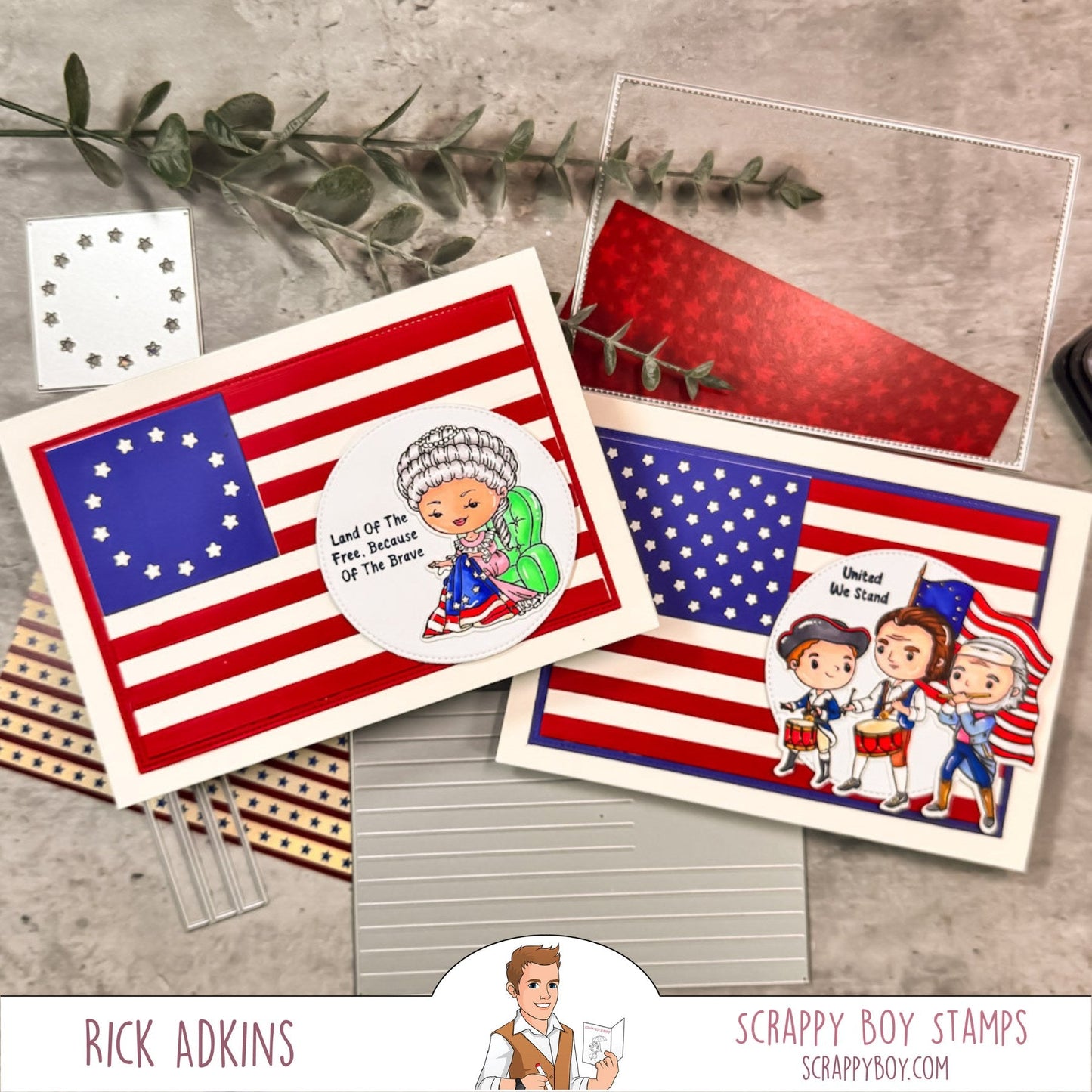 
                  
                    Bundle - Spirit of 1776 Stamp & Outline Dies Scrappy Boy Stamps
                  
                