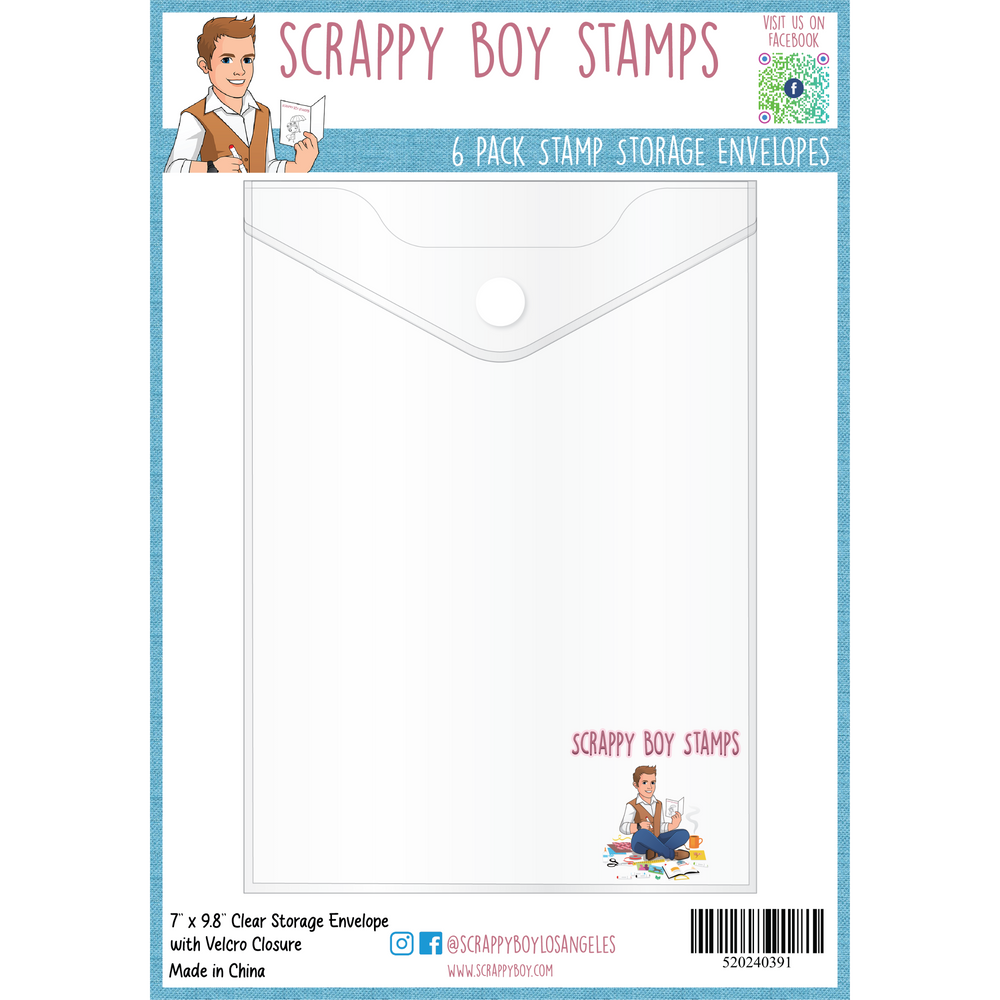 Stamp Storage Envelopes 6 pack - Branded Scrappy Boy Stamps