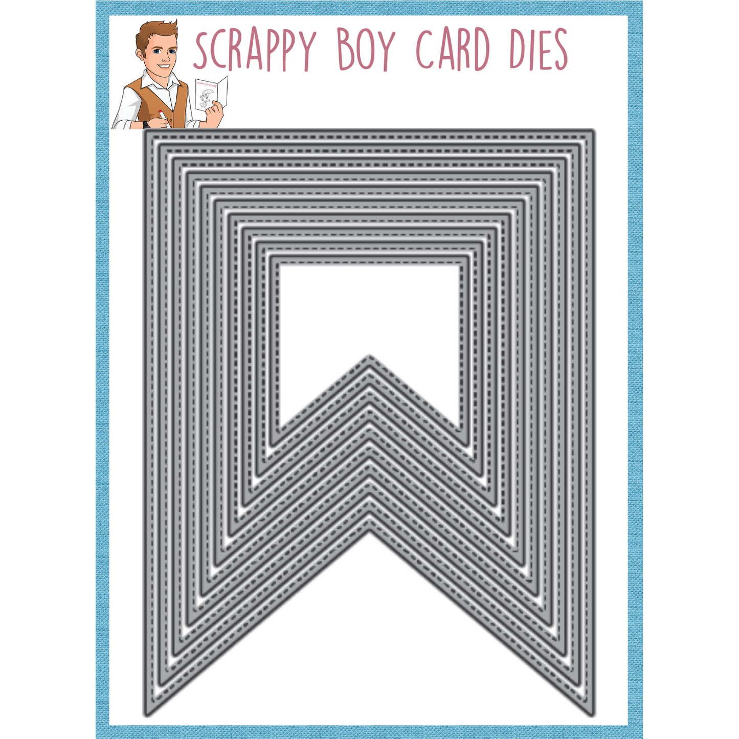 Stitched Nesting Banner Die Set scrappyboystamps