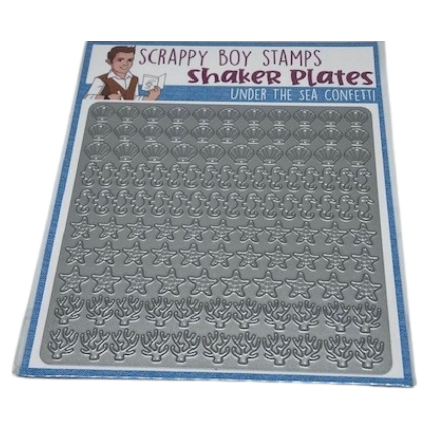 Under the Sea Shaker Confetti Plate scrappyboystamps