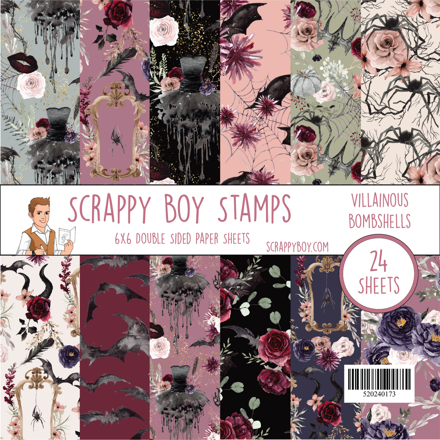 Villainous Bombshells 6x6 Paper Pack scrappyboystamps
