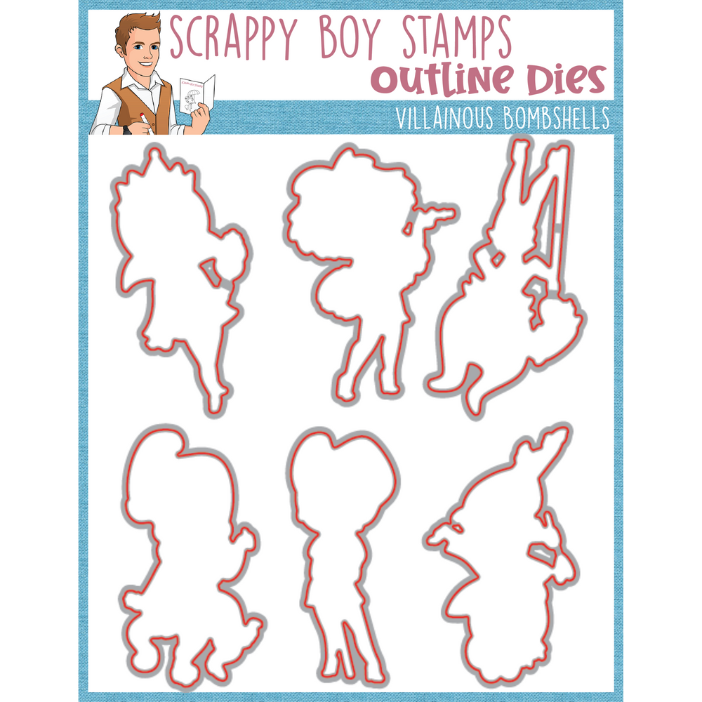 Outline Dies - Villainous Bombshells scrappyboystamps