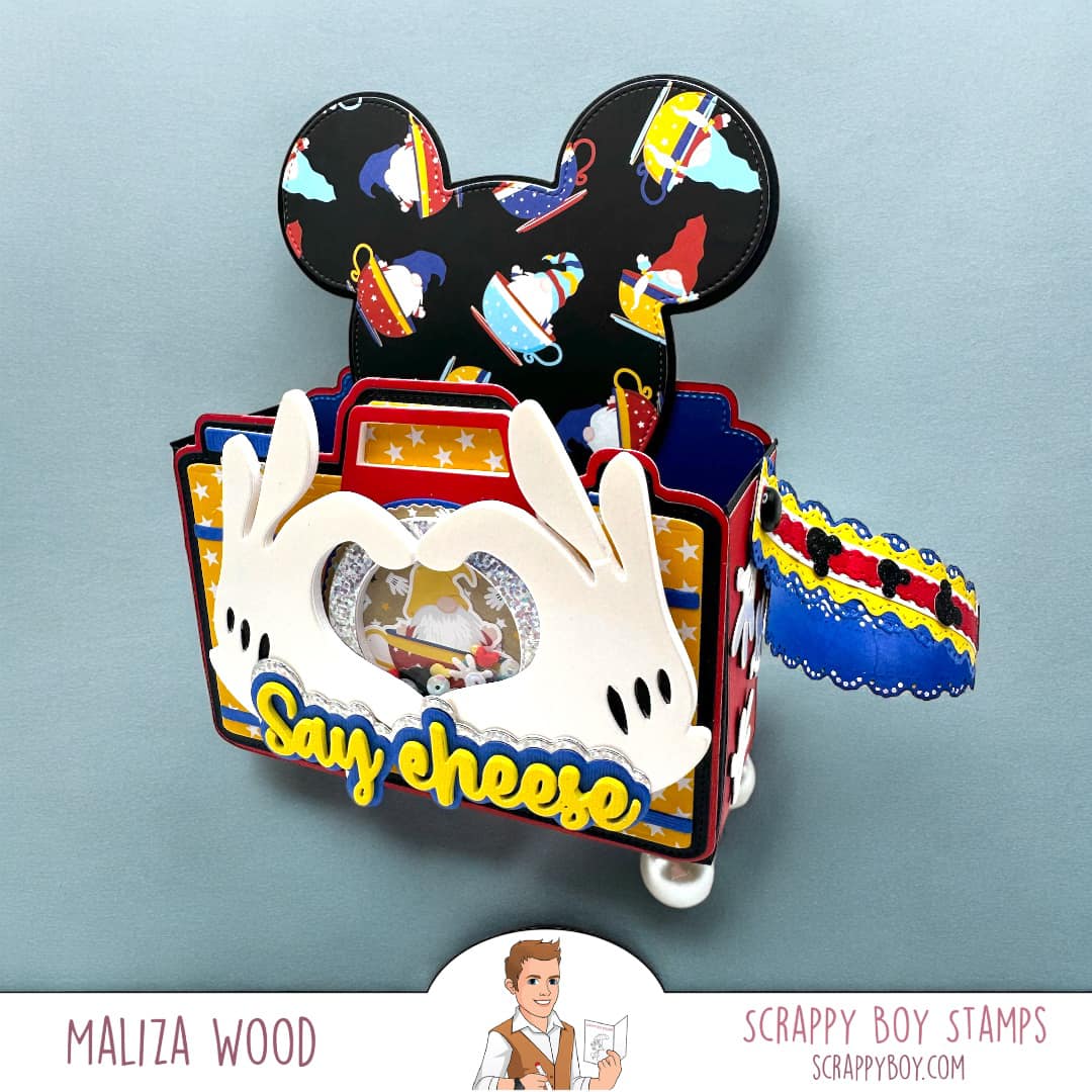 Vintage Camera Mini Album Die scrappyboystamps