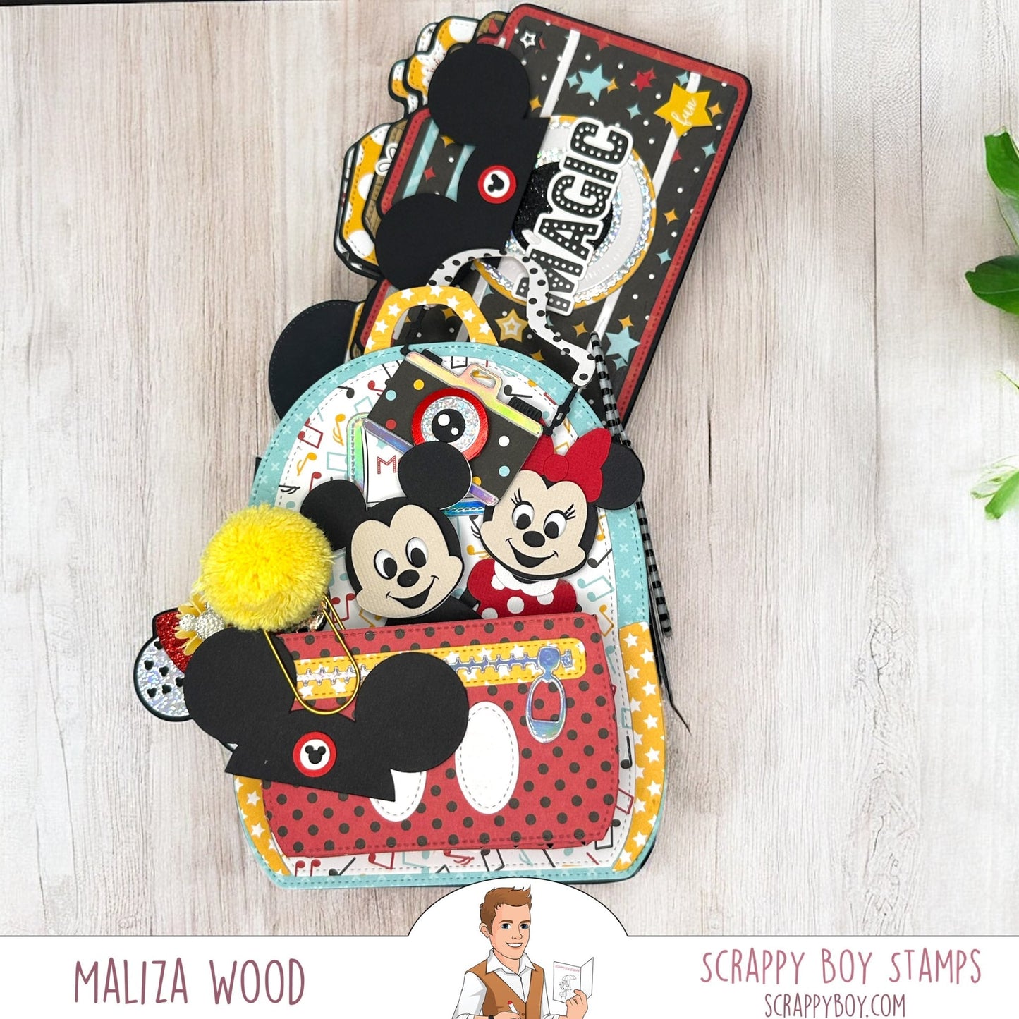 Vintage Camera Mini Album Die scrappyboystamps