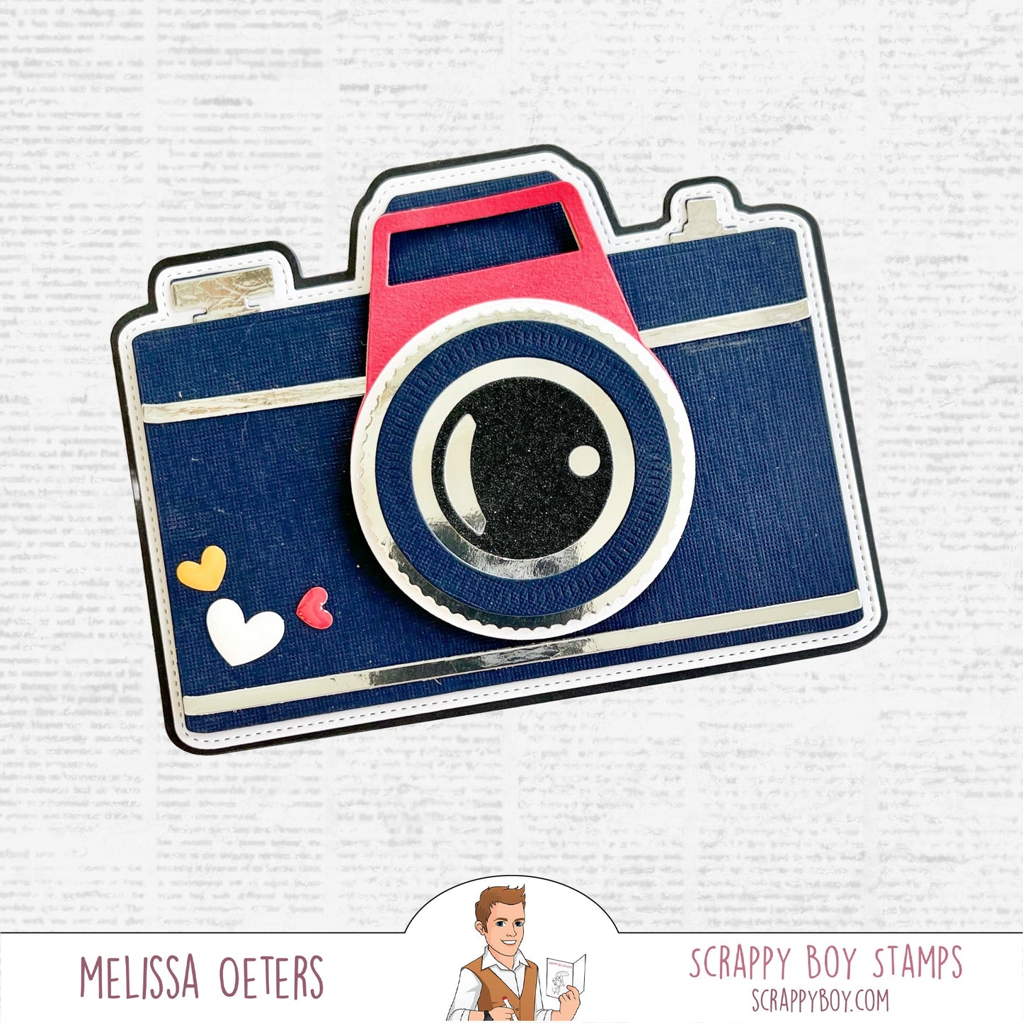 Vintage Camera Mini Album Die scrappyboystamps