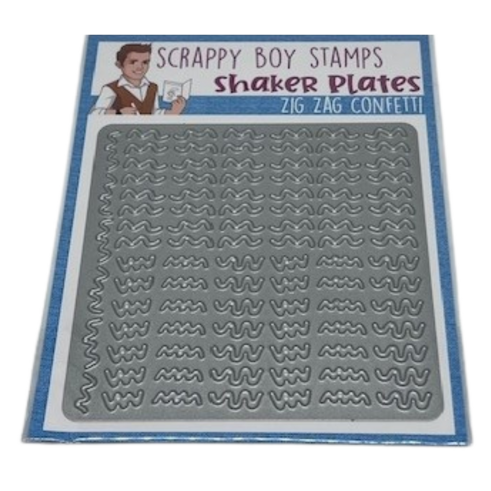 Zig Zag Shaker Confetti Plate scrappyboystamps