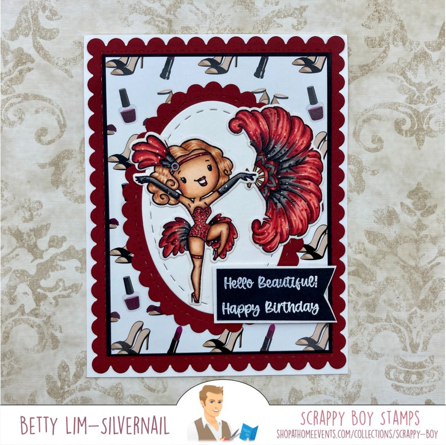 Bundle - Curve Appeal Stamp & Outline Dies scrappyboystamps