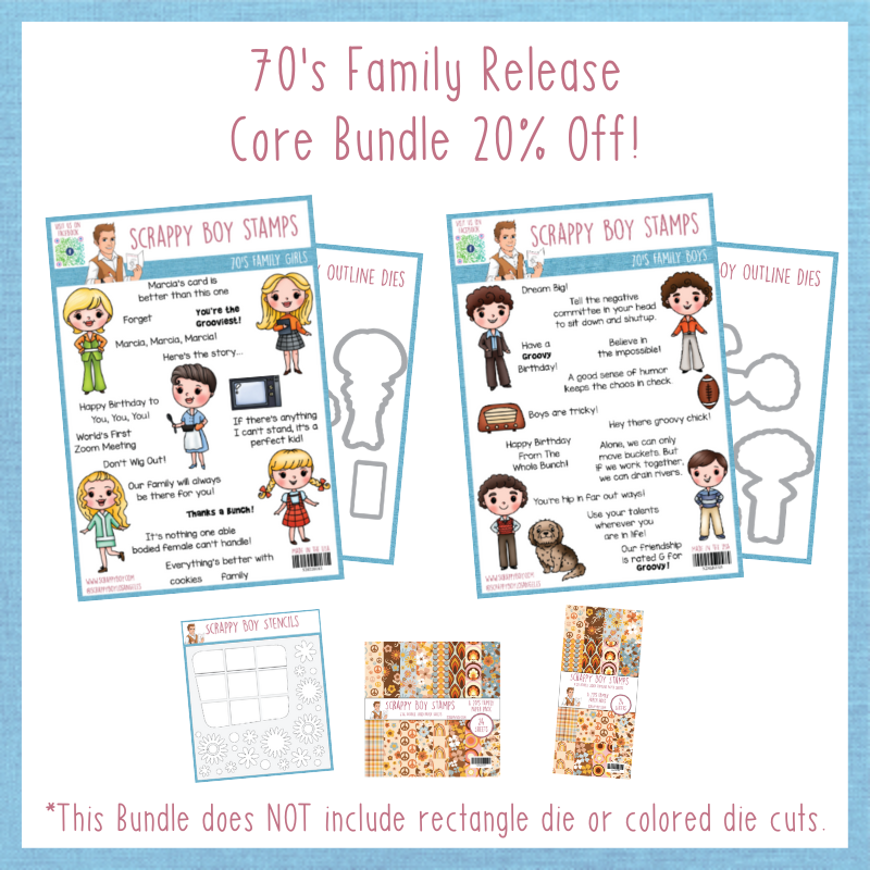 
                  
                    Core Bundle - 70's Family Release scrappyboystamps
                  
                