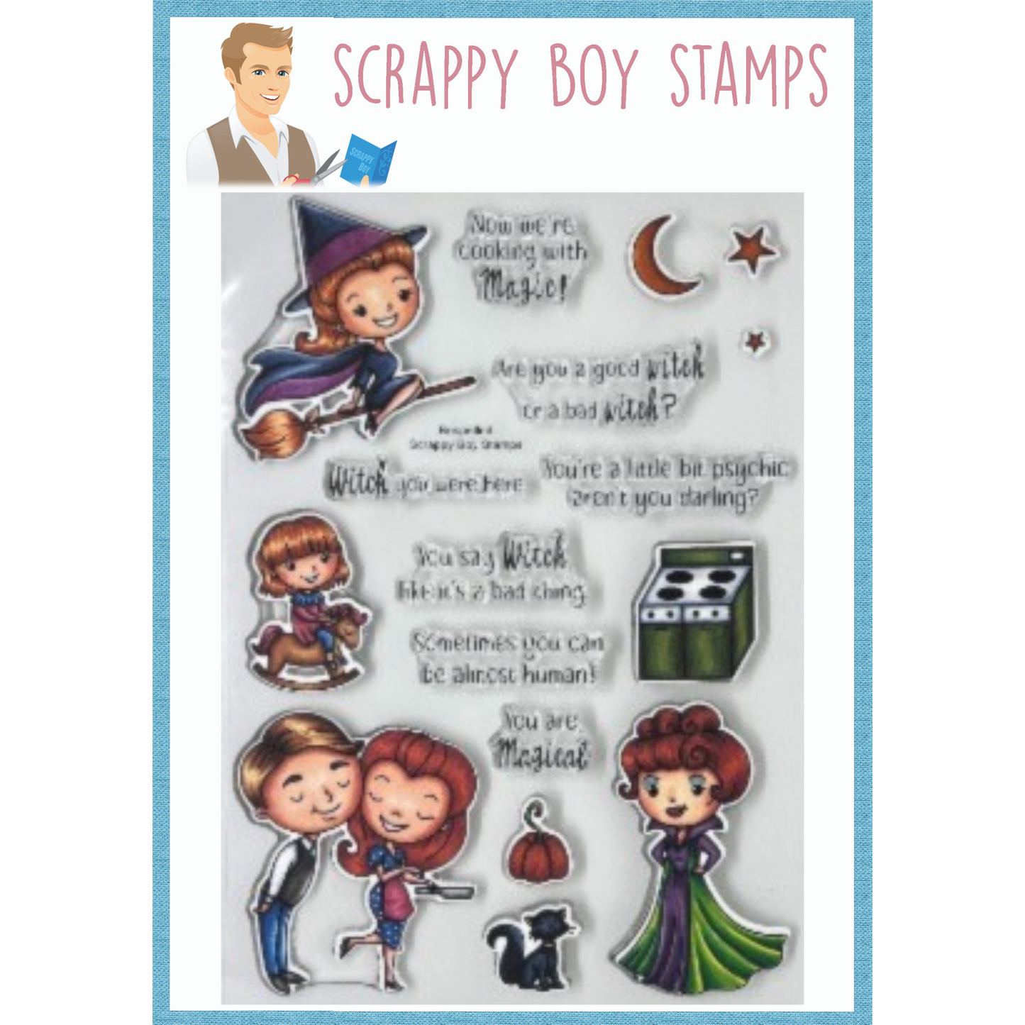 Bespelled - 6x8 Stamp Set Scrappy Boy Stamps