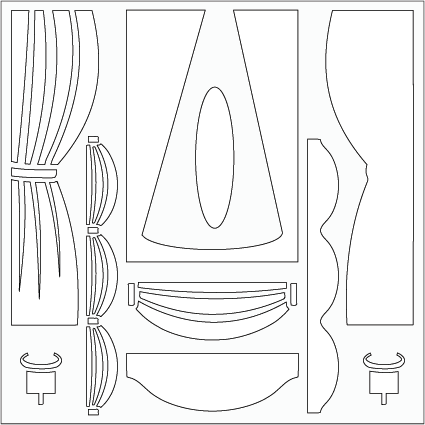 Burlesque Stage Builder Stencil scrappyboystamps