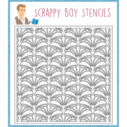 Burlesque Background Stencil scrappyboystamps