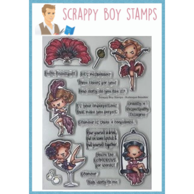 Burlesque Beauties - 6x8 Stamp scrappyboystamps